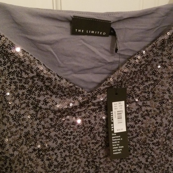 Grey Sequin Limited Tank NWT - Picture 3 of 5